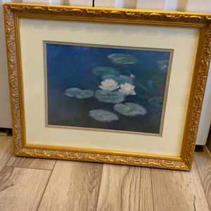 Monet Evening Flower framed art